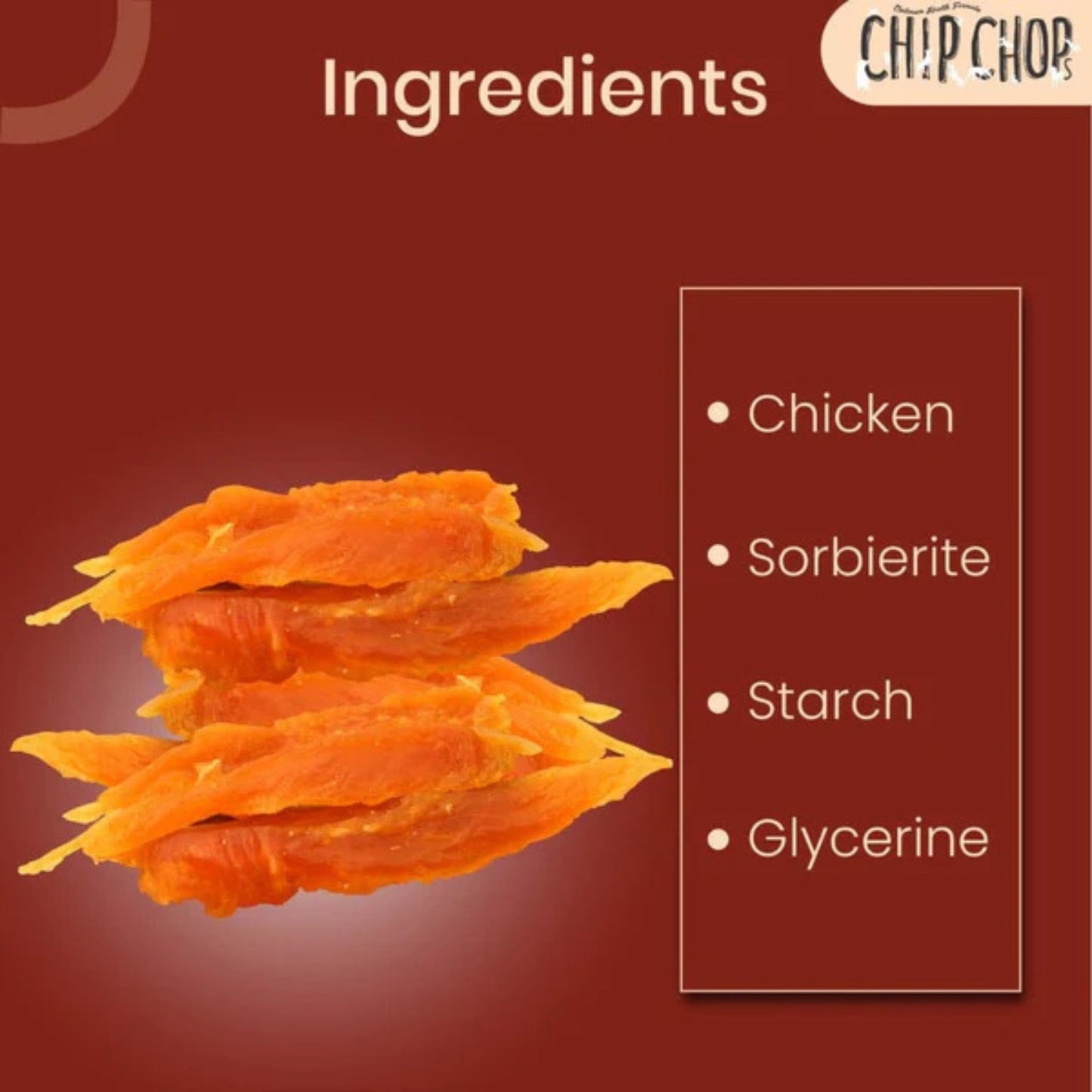 Chip Chops Sun Dried Chicken Jerky Dog Treat - 70 g