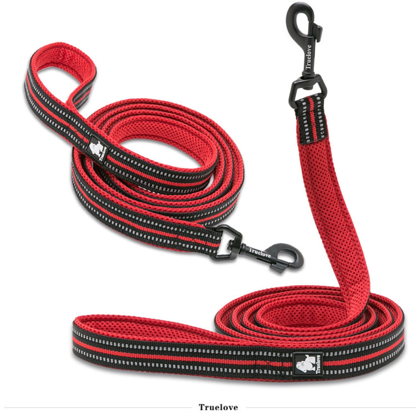 Truelove Classic Leash for Dogs – Durable & Stylish Walking Essential - Red - Rufftail