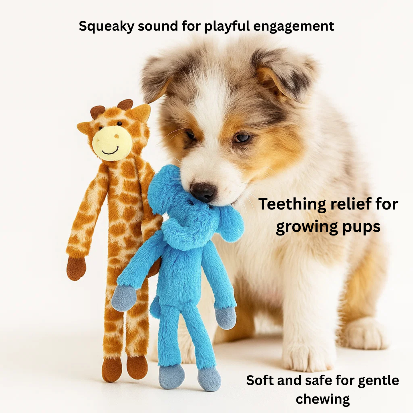 Barkbutler x FOFOS Dog Toy Elephant & Giraffe - 2pk