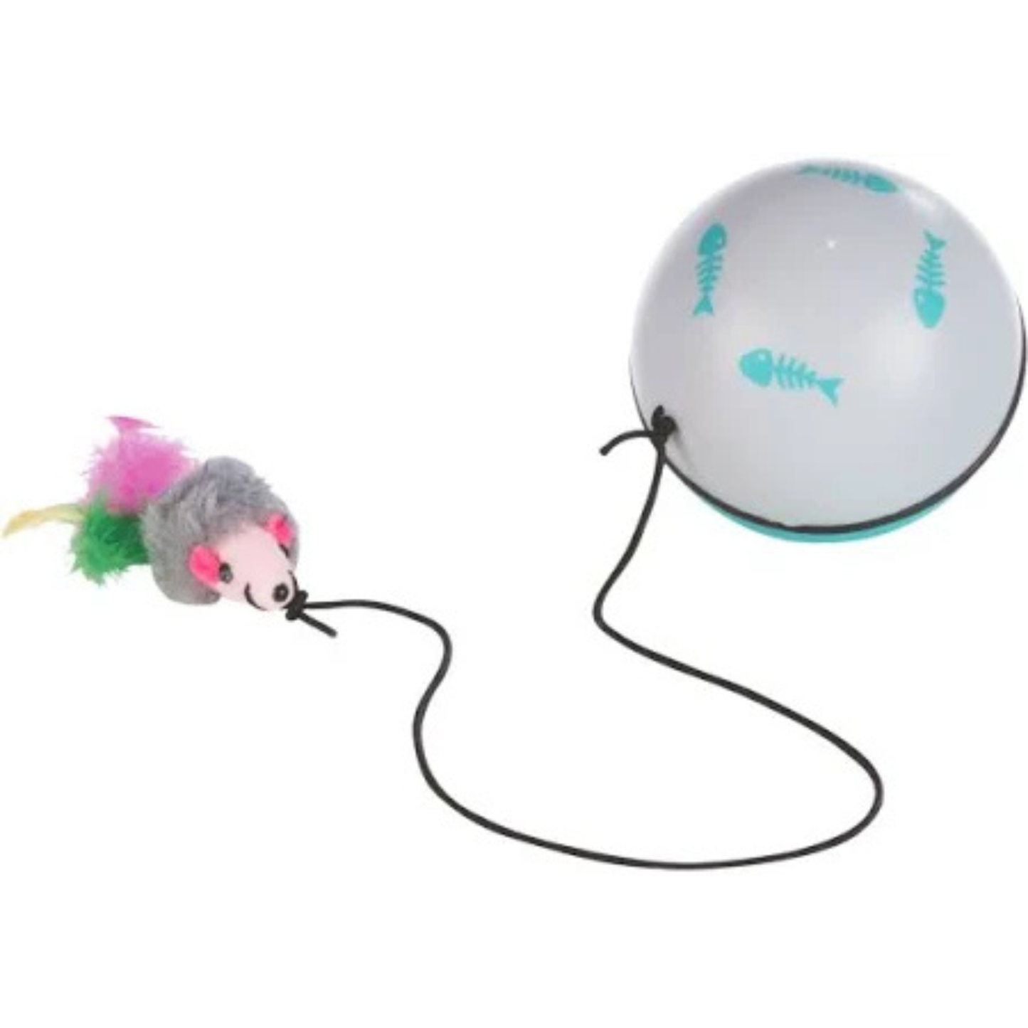 Trixie Turbinio Ball with Motor and Mouse Toy for Cats (Blue/White)