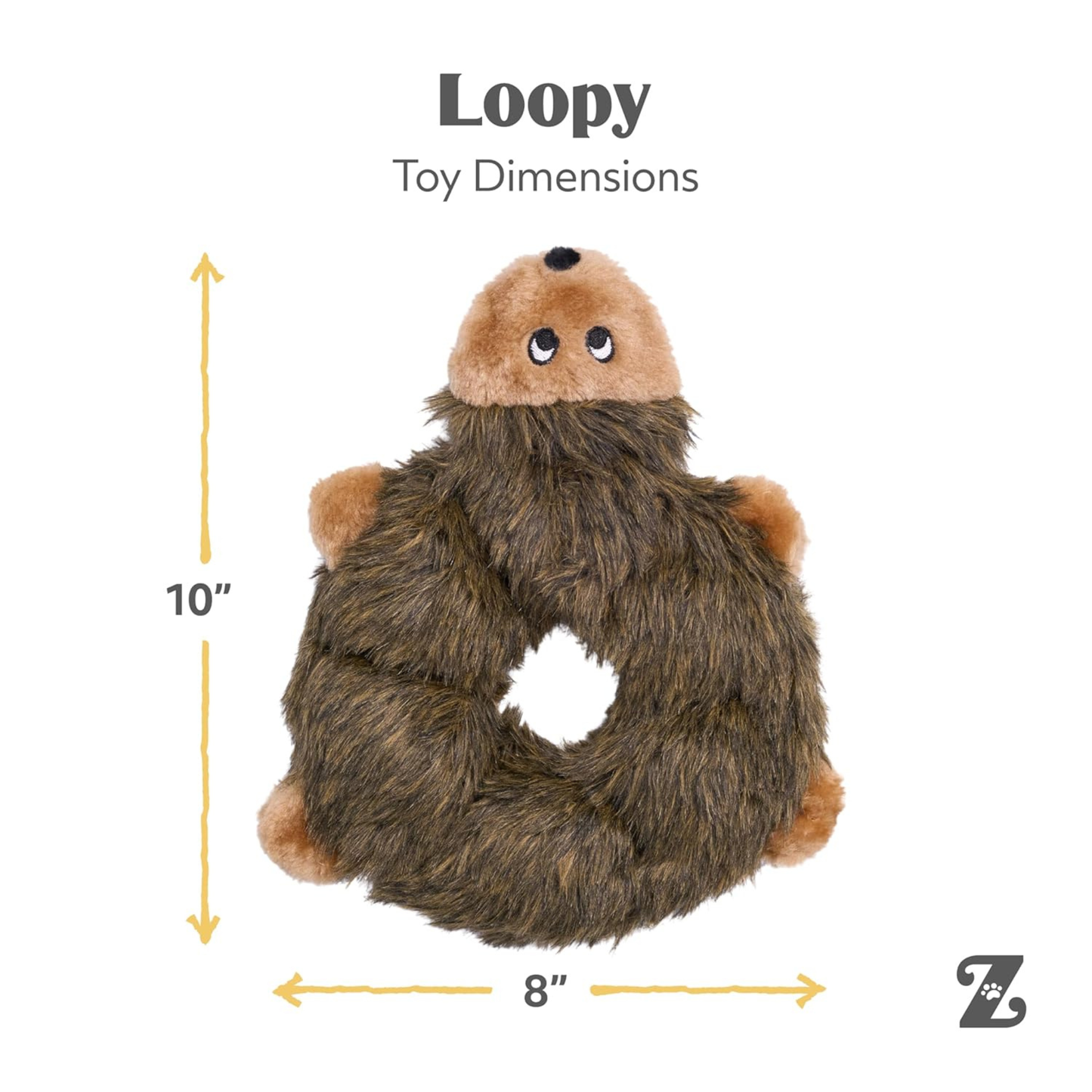 Zippy Paws Loopy - Hedgehog Squeaky Cuddle Buddy Toy