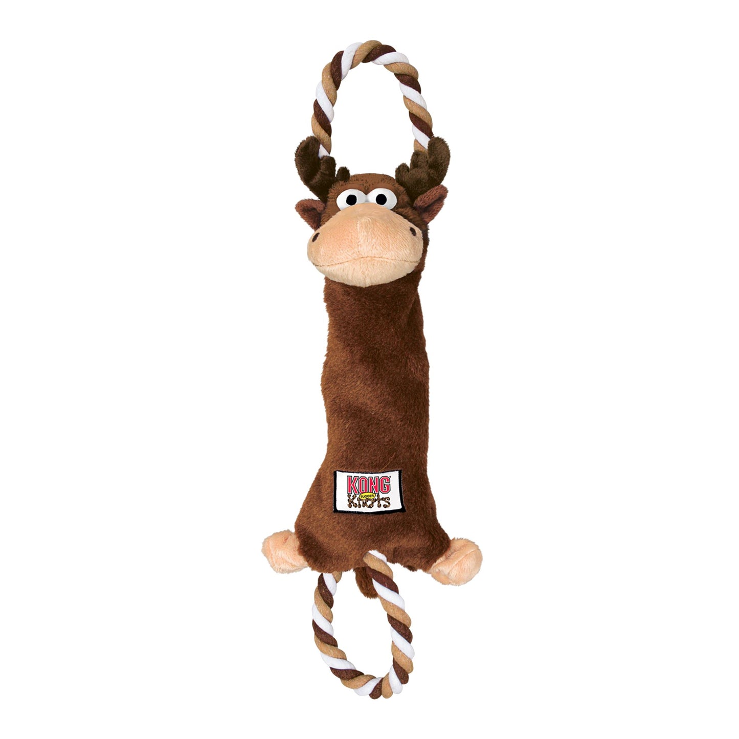 KONG Tugger Knots Moose – Tough & Fun Dog Toy for Tug Play - Rufftail