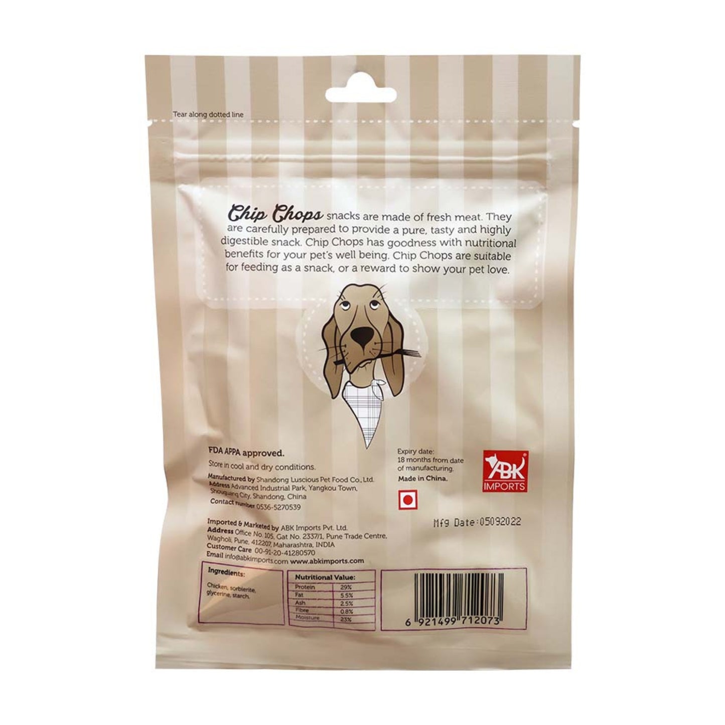 Chip Chops Diced Chicken dog treats 70g - Rufftail