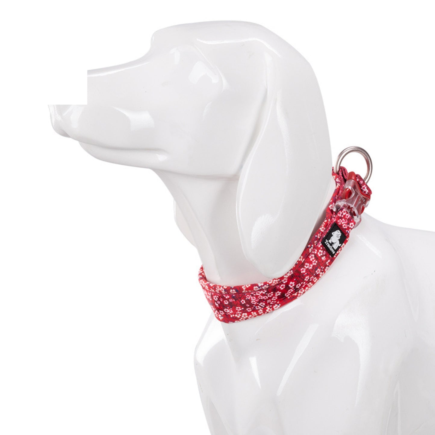 TRUELOVE Floral Collar For Dogs - Stylish, Durable & Comfortable - Poppy Red - Rufftail