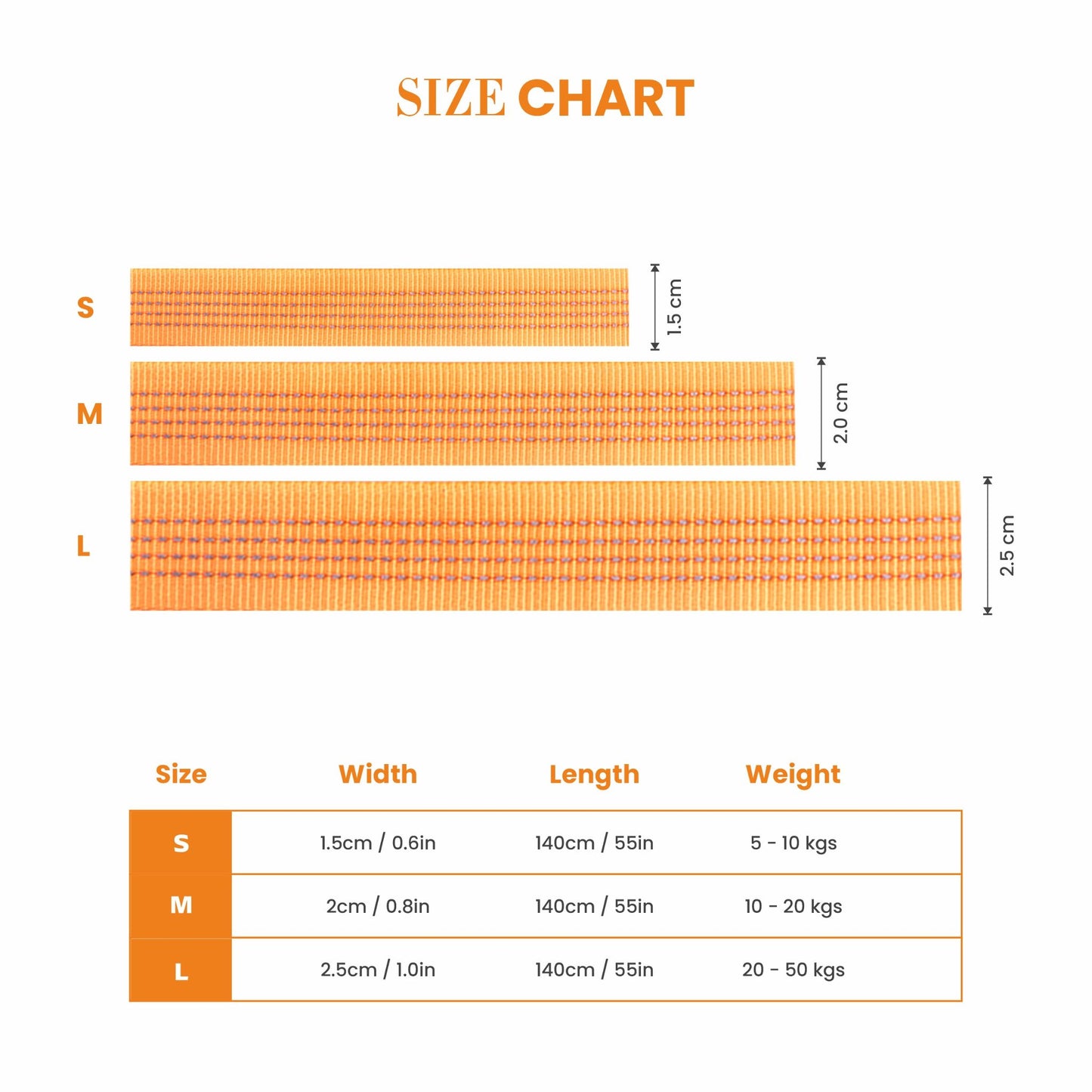 TRUELOVE Nylon Dog Leash: Durable, Reflective & Comfortable - Orange - Rufftail