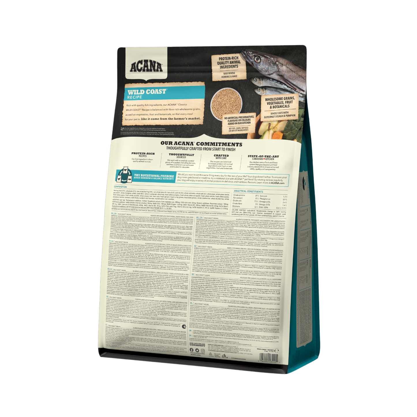 Acana Classics Wild Coast Dry Dog Food (Suitable for all life stages) - Rufftail