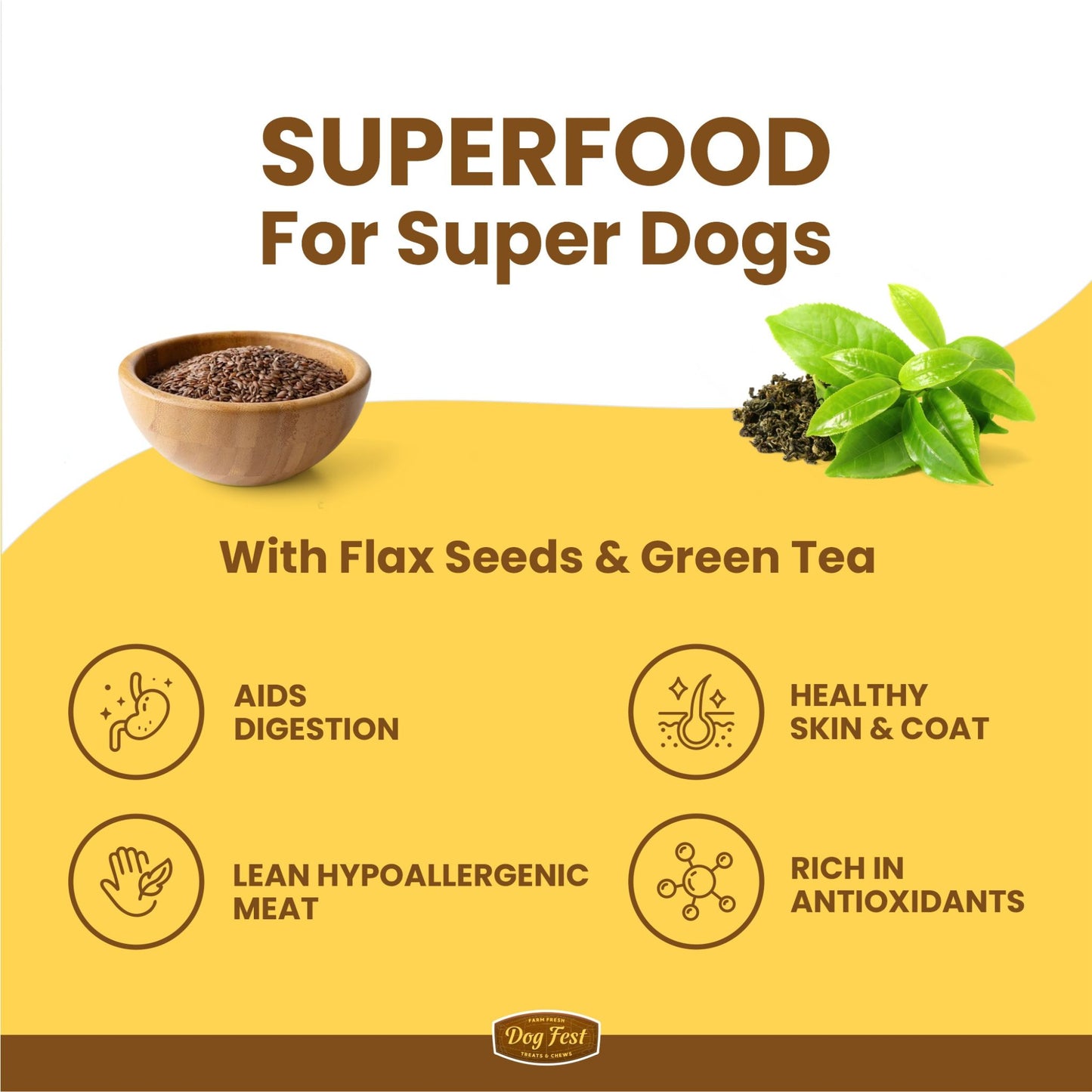 Dogfest Turkey & Flax Seeds - Healthy & Fun Dog Training Treat - Rufftail