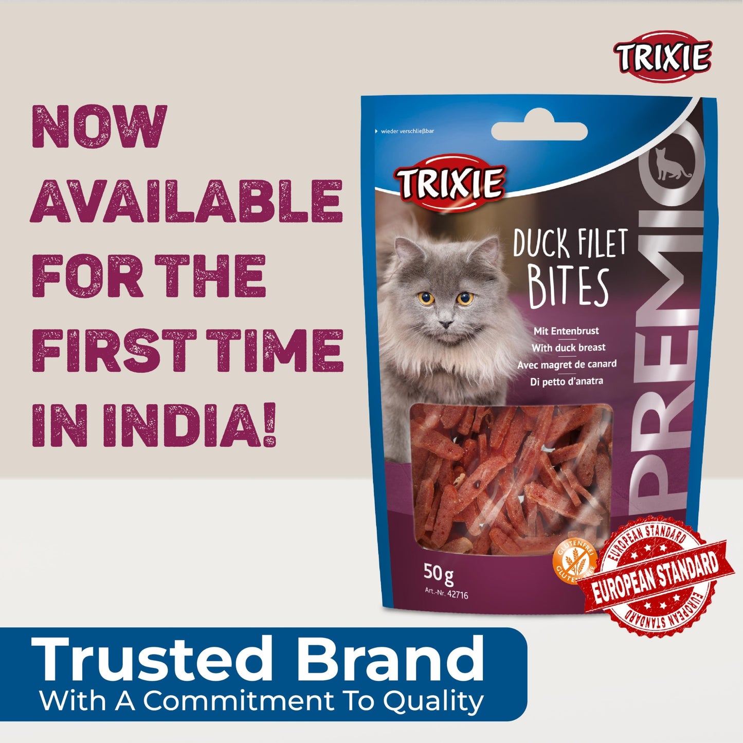 Trixie Cat Treats PREMIO Duck Filet Bites - 50g - Rufftail