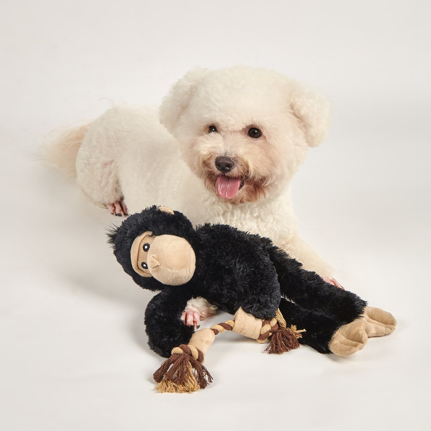 BarkButler x FOFOS Wildlife Plush Gorilla Toy - Squeaky & Soft Dog Toy - Rufftail