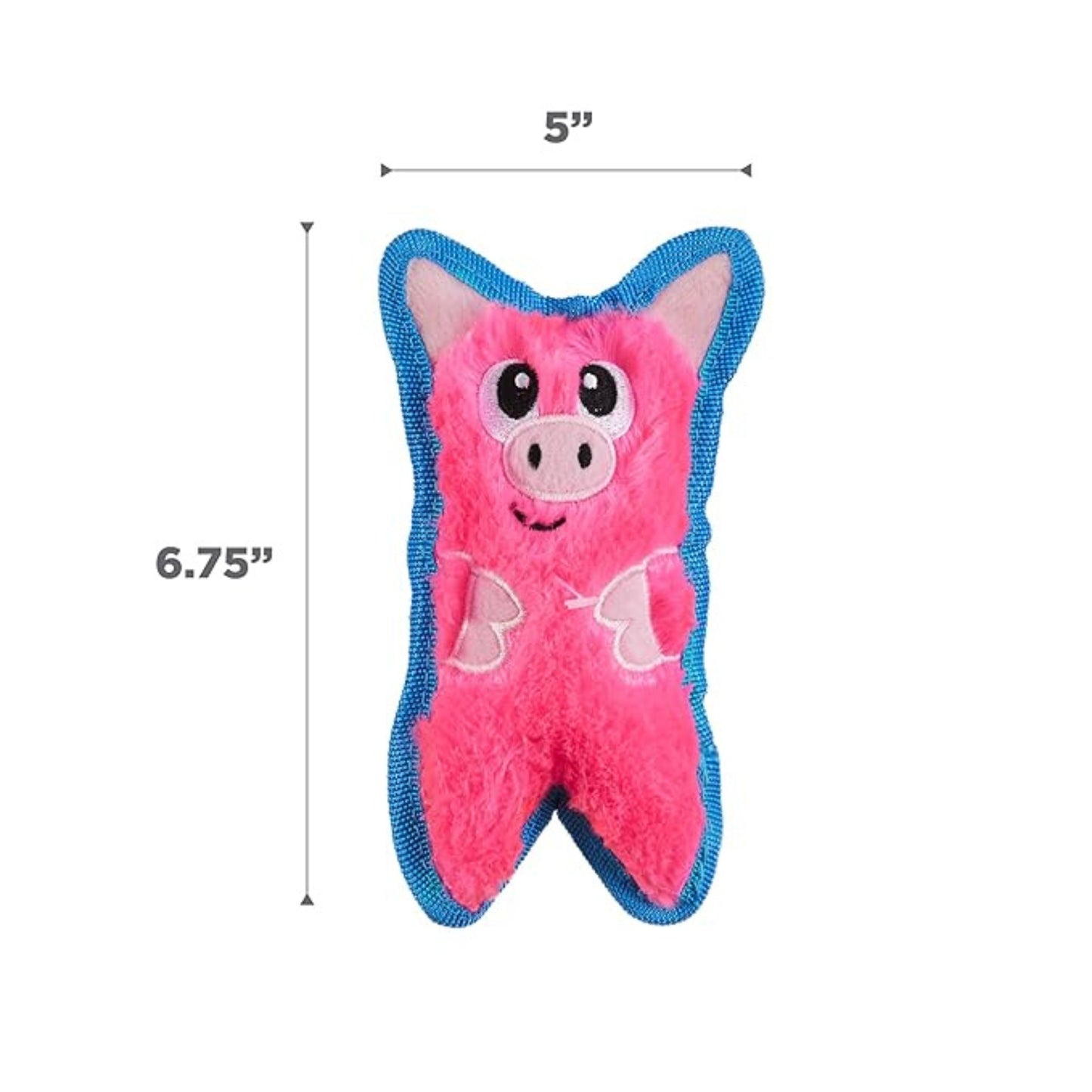 Outward Hound Pig Durablez Invincibles With Squeak Plush Toy For Dog