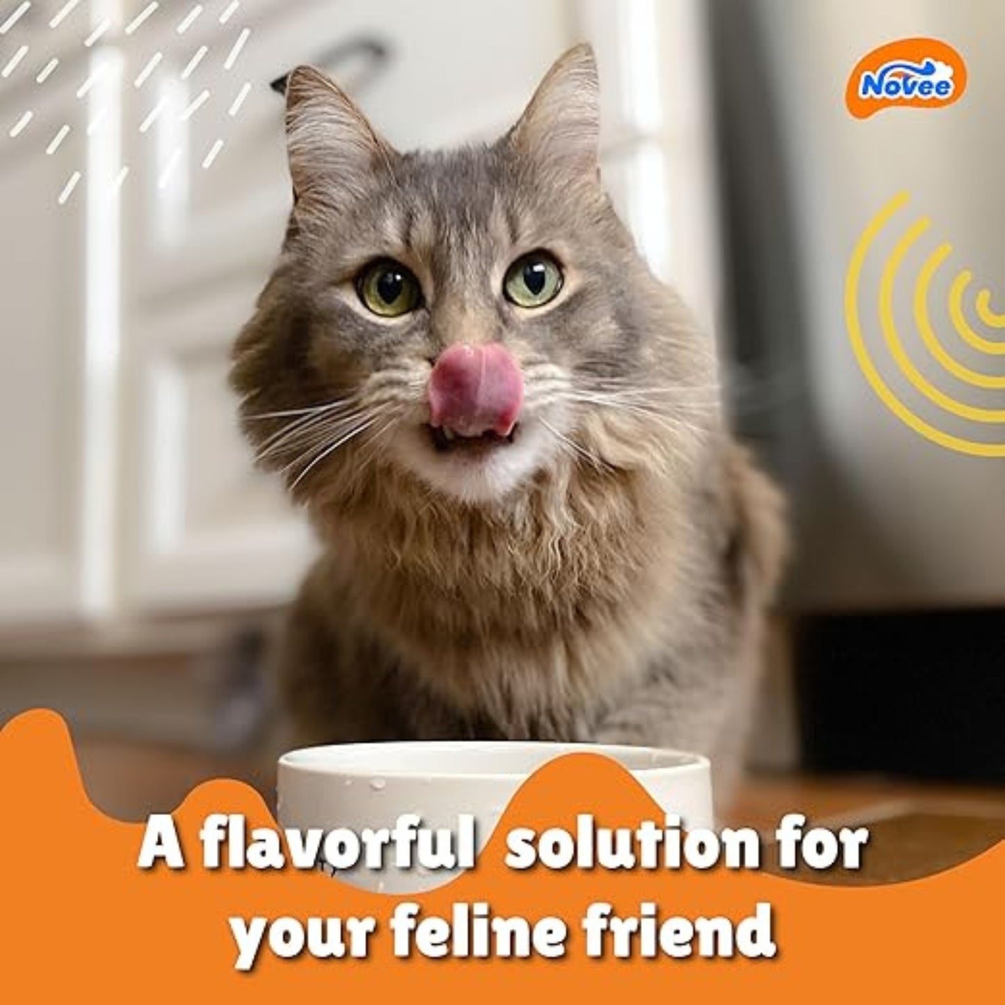 Novee Kitty Soups Tuna with Salmon for Cats - 5 Tubes x (Each 35 G)