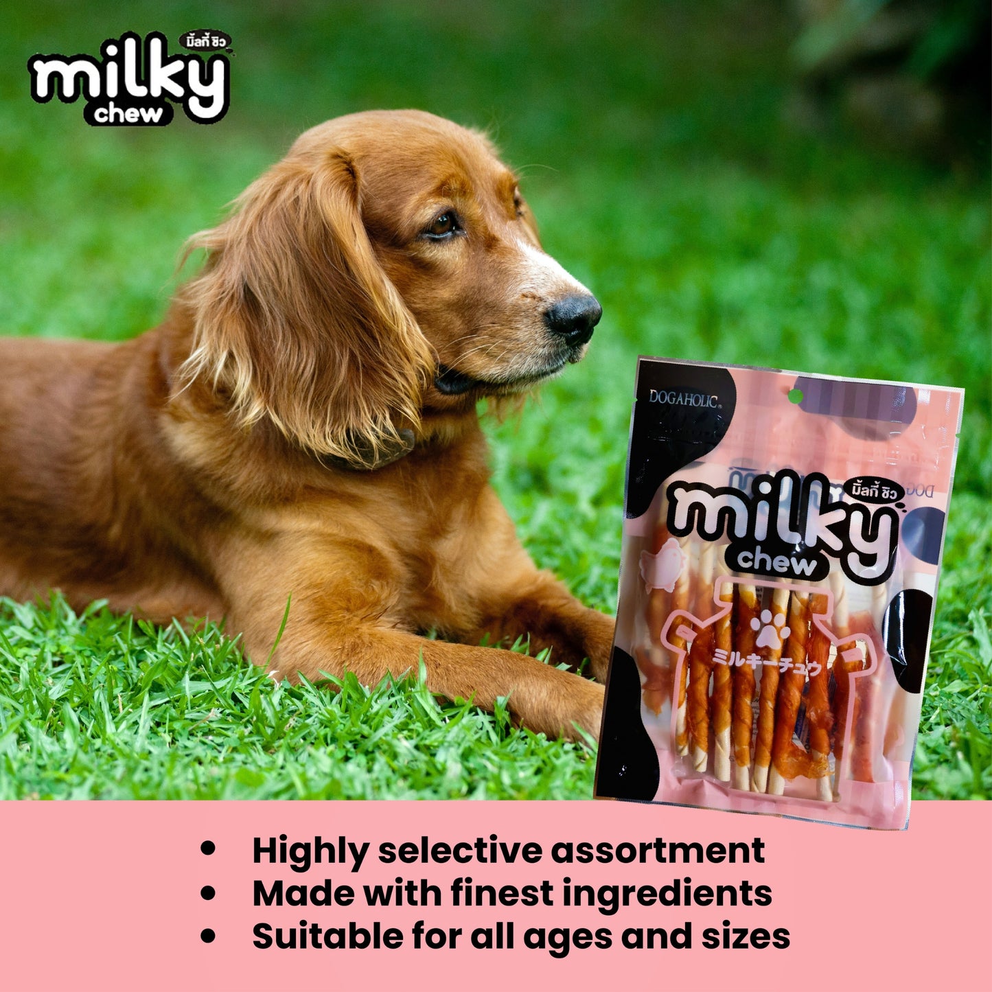 Dogaholic Milky Chew Chicken Stick Style 10 pcs - Rufftail