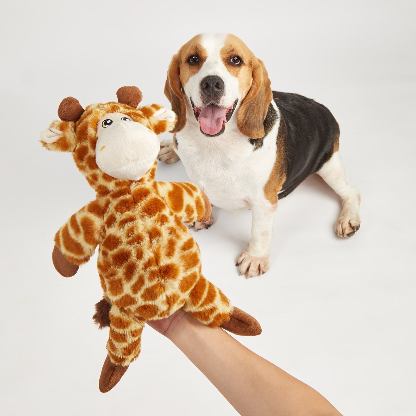 BarkButler x FOFOS Wildlife Plush Giraffe - Squeaky & Soft Dog Toy - Rufftail