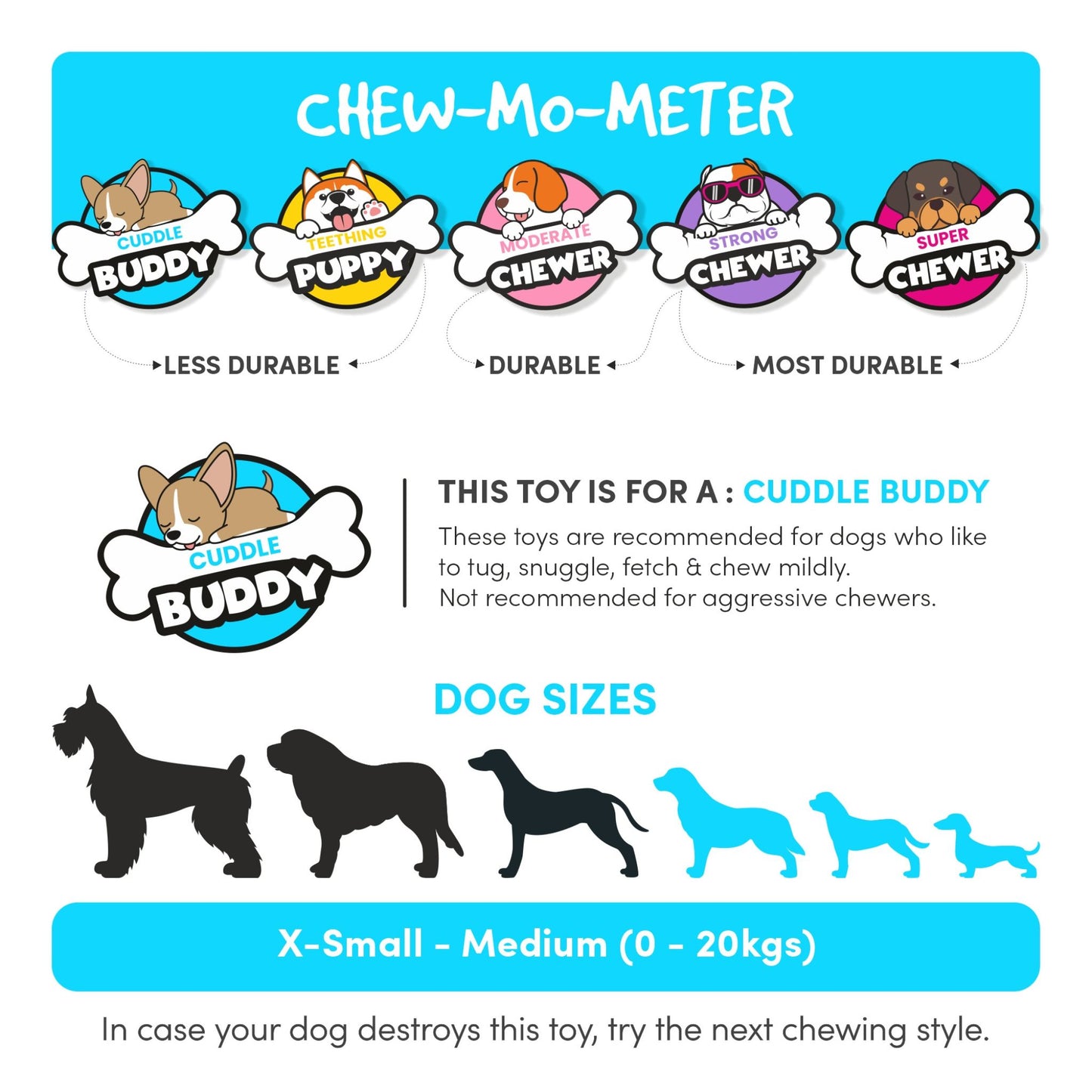 BarkButler x FOFOS Birthday Balloon Plush Dog Toy - Soft & Squeaky Toy - Rufftail