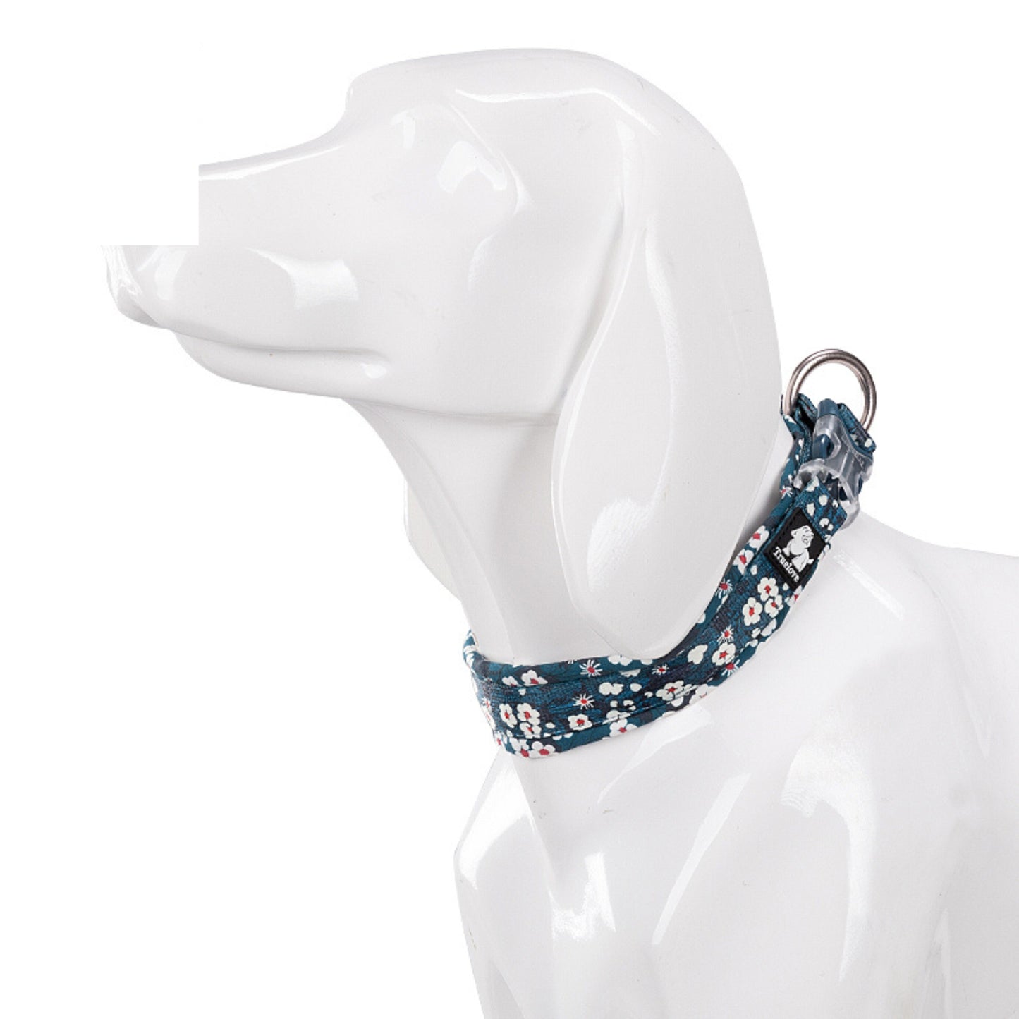 TRUELOVE Floral Collar For Dogs - Stylish, Durable & Comfortable - Saxony Blue - Rufftail