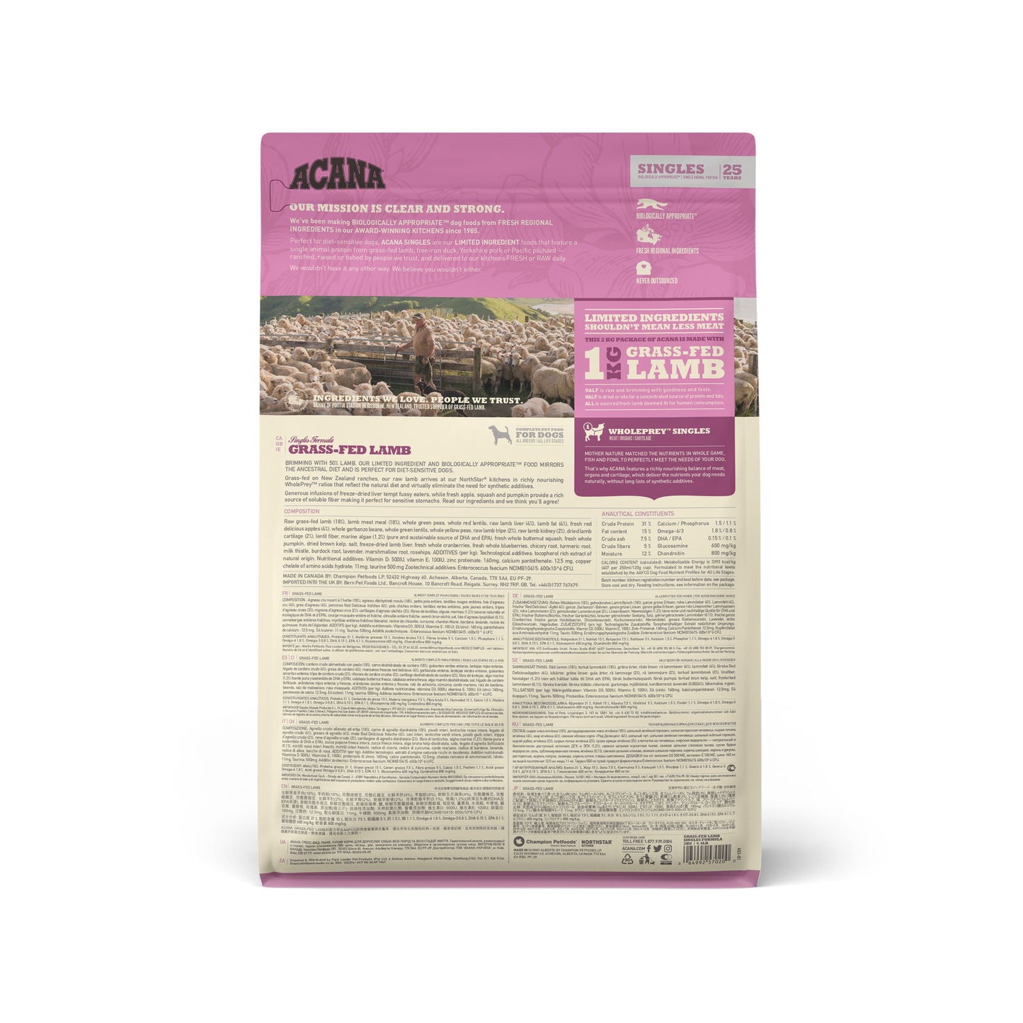 Acana Grass-Fed Lamb Dry Dog Food - Rufftail