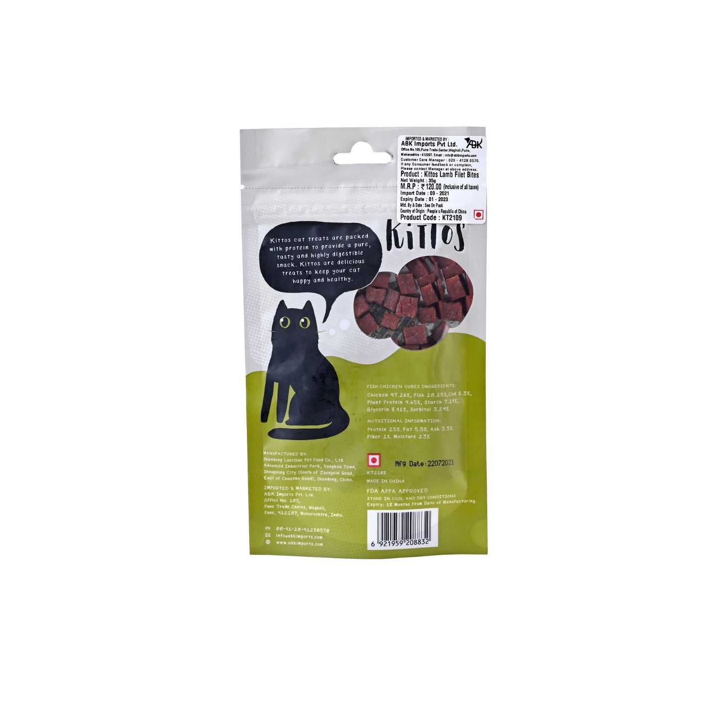 Kittos Lamb Filet Bites For Cats 35g - Rufftail