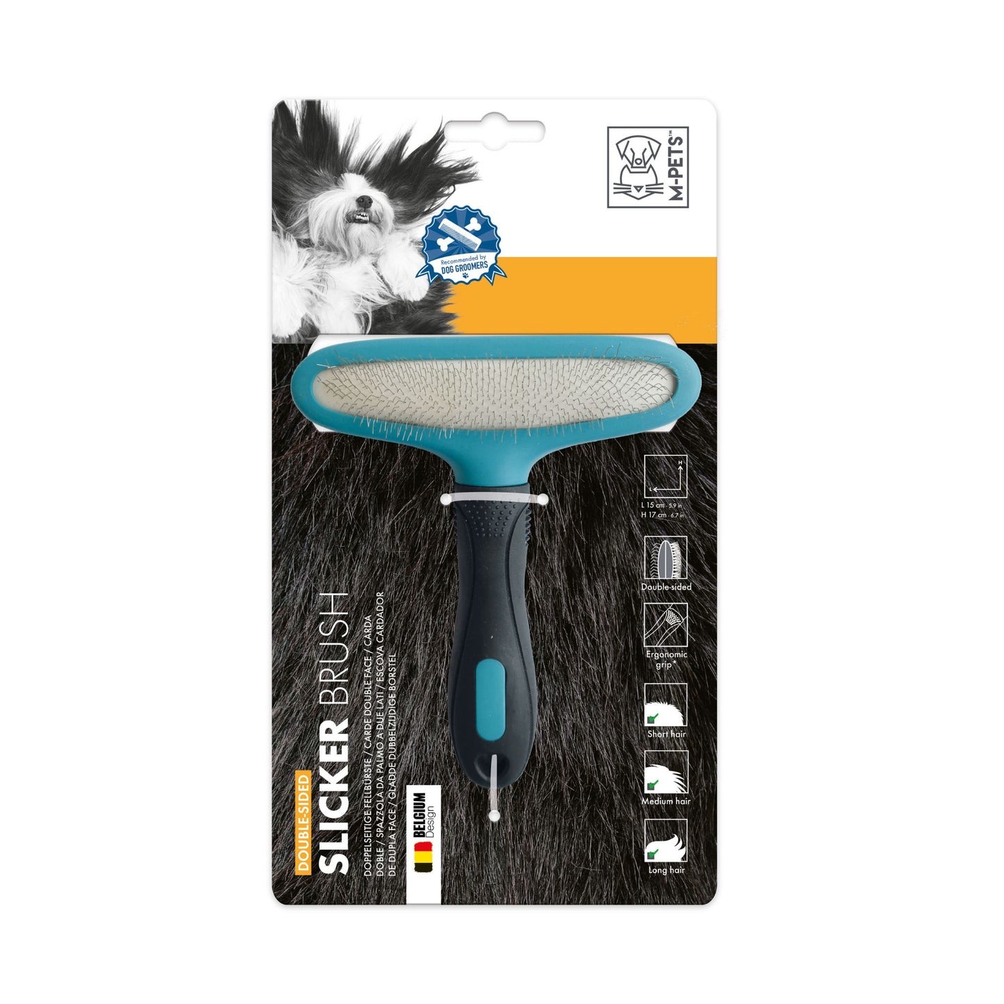 M-PETS Double-Sided Slicker Brush For Pets - Rufftail
