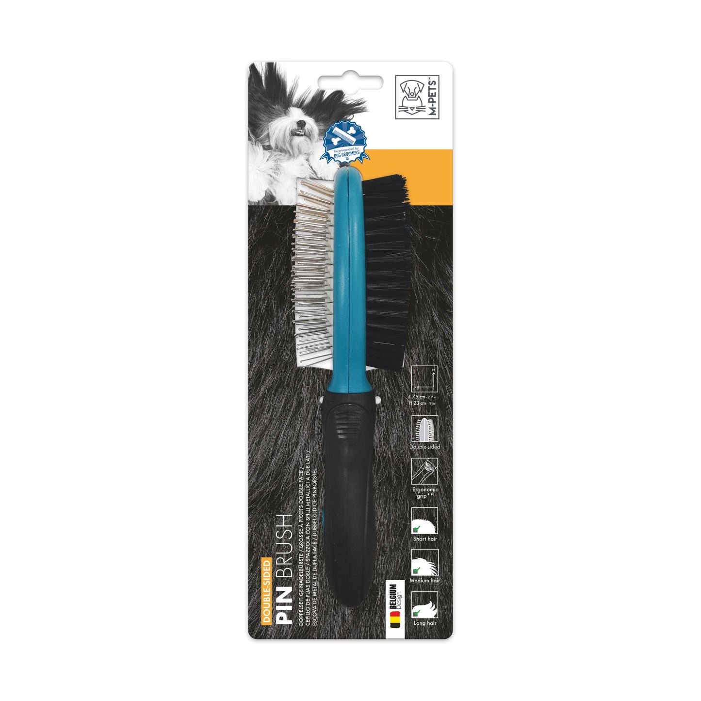 M-PETS Double-Sided Pin Brush For Pets - Rufftail