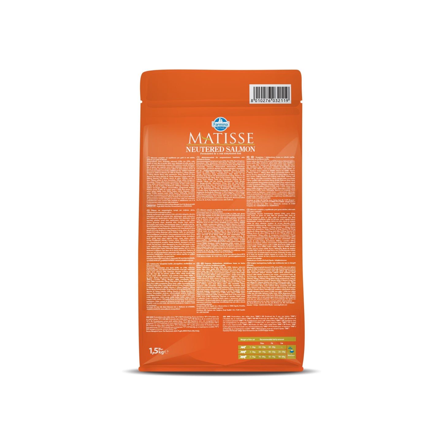 Farmina Matisse Neutered Salmon Cat Dry Food Adult - Rufftail