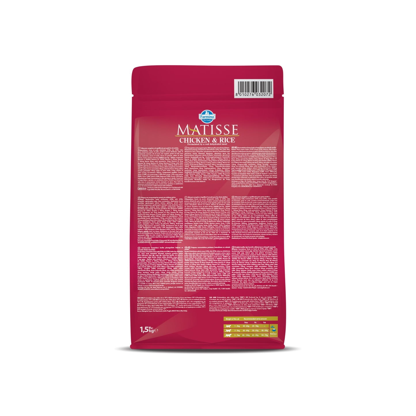 Farmina Matisse Chicken & Rice: Balanced Dry Cat Food Adult - Rufftail