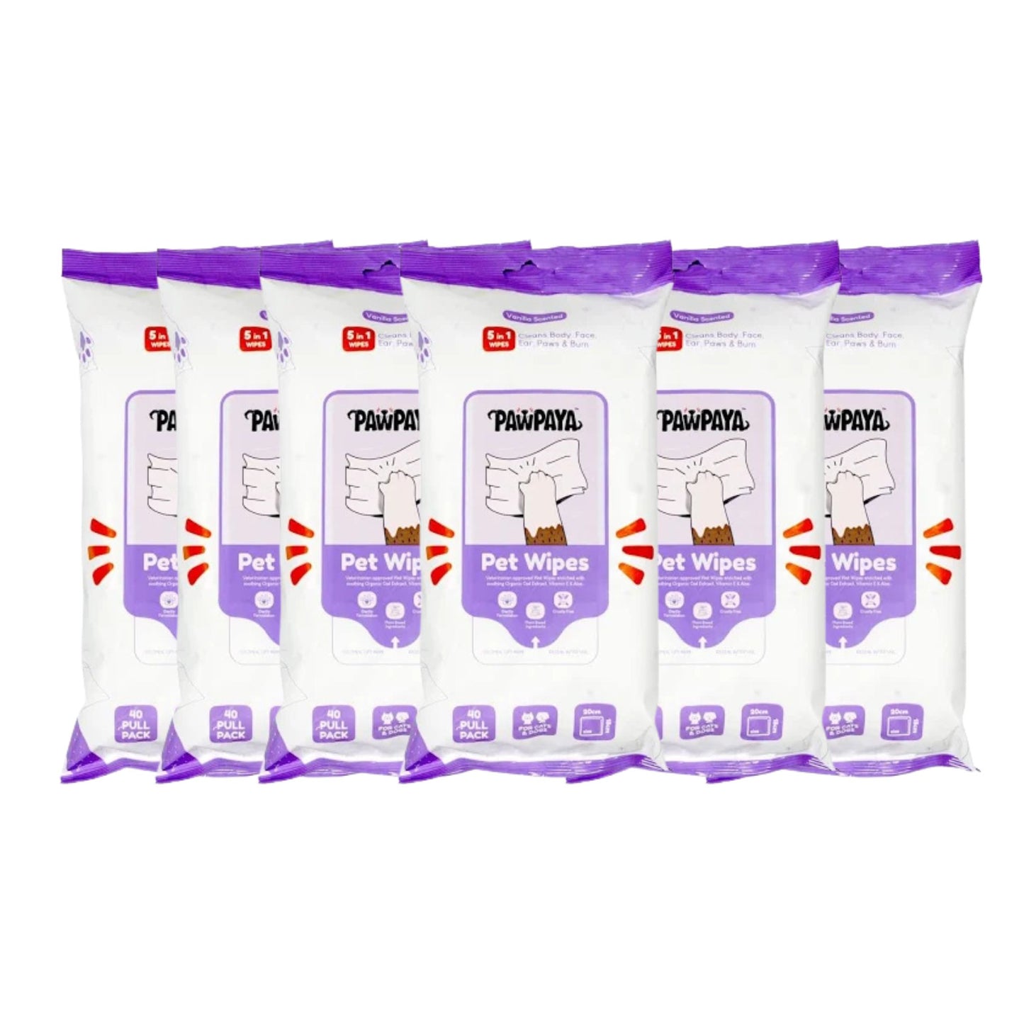 Pawpaya Pet Wipes Made for All Cats & Dogs