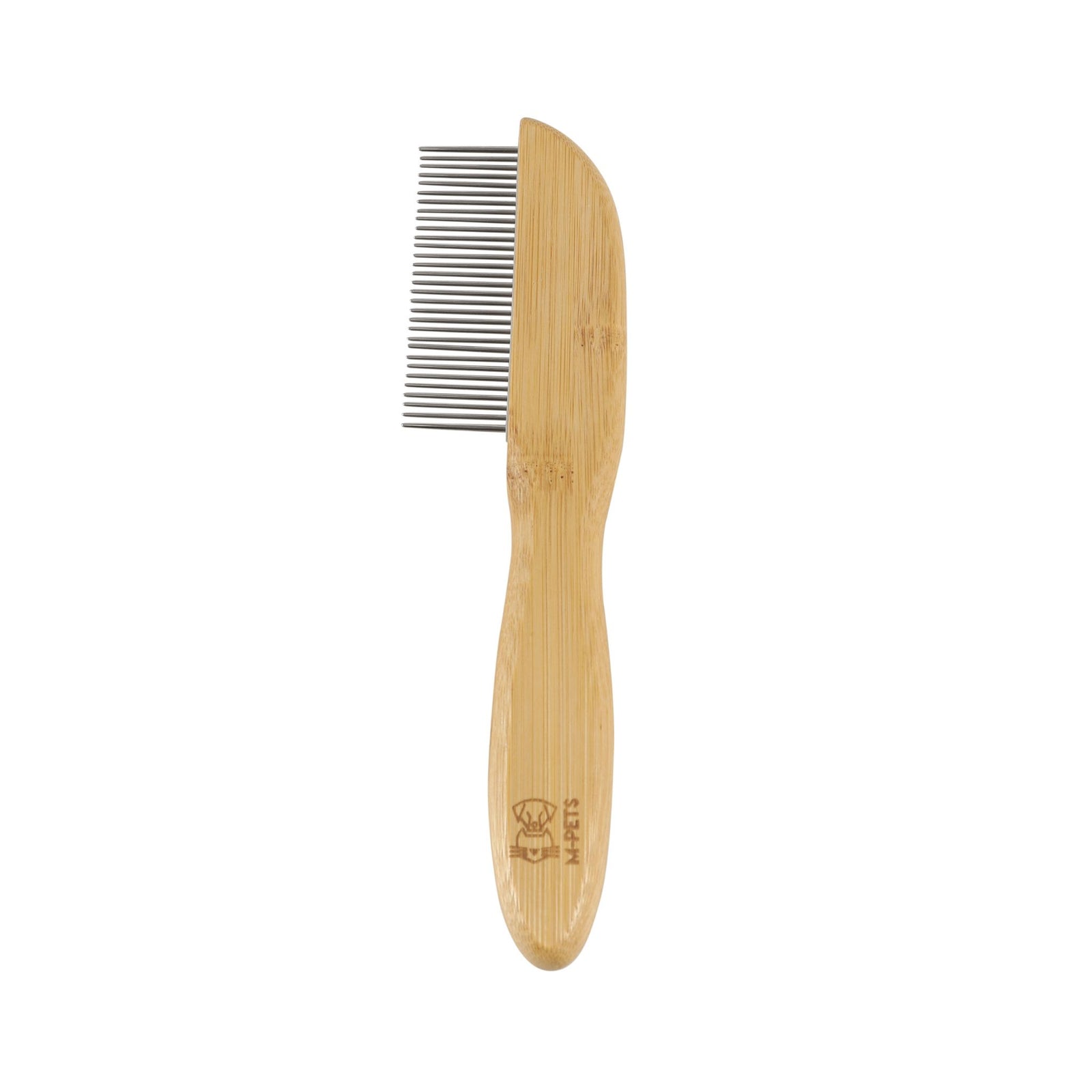 M-PETS Bamboo Regular Comb With Rotating Teeth - 31 Teeth For Pets - Rufftail