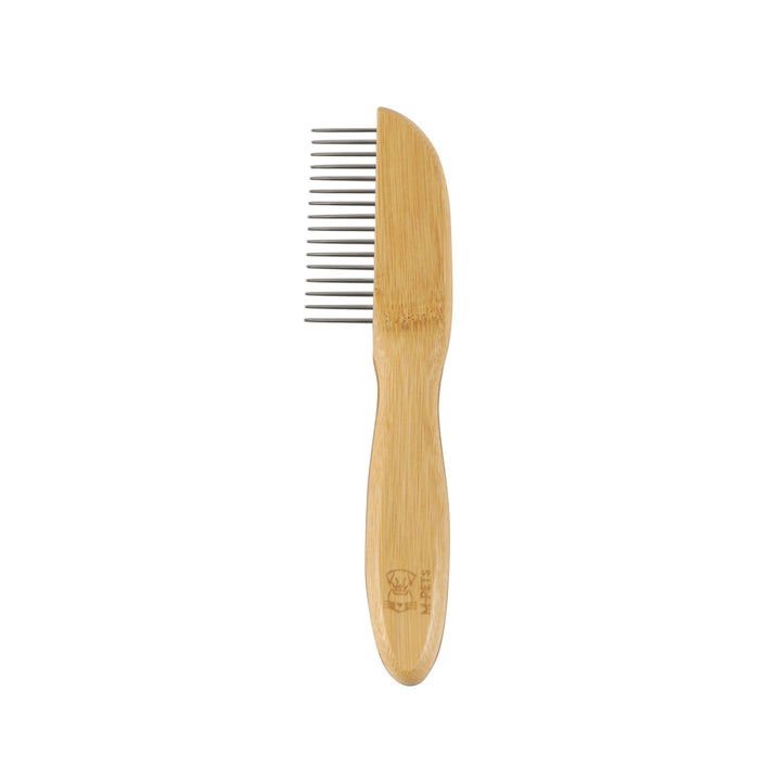 M-PETS Bamboo Regular Comb With Rotating Teeth - 16 Teeth For Pets - Rufftail