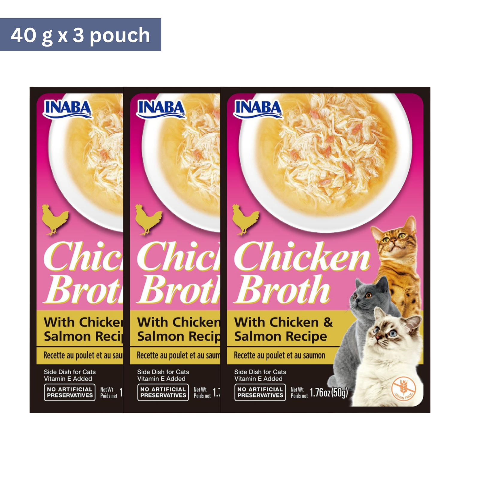 Inaba Chicken Broth with Chicken & Salmon Recipe Cat Treat product image 3 - Rufftail Pune