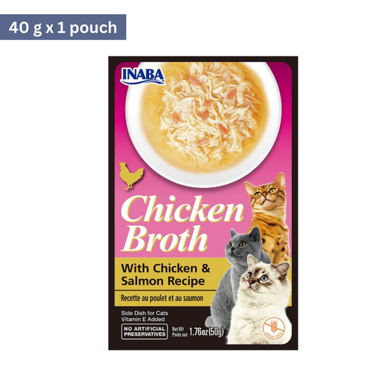 Inaba Chicken Broth with Chicken & Salmon Recipe Cat Treat - Rufftail