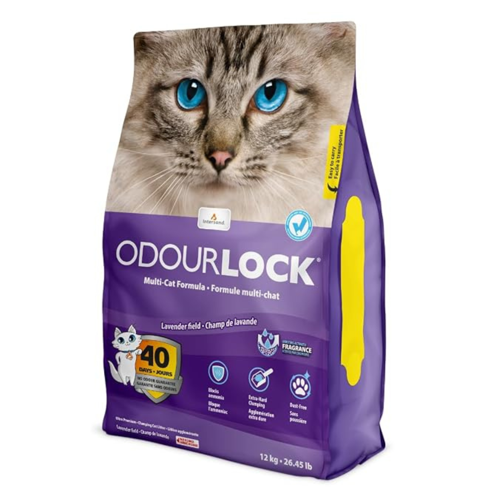 Odourlock Mineral Cat Litter Lavender - 12 kg