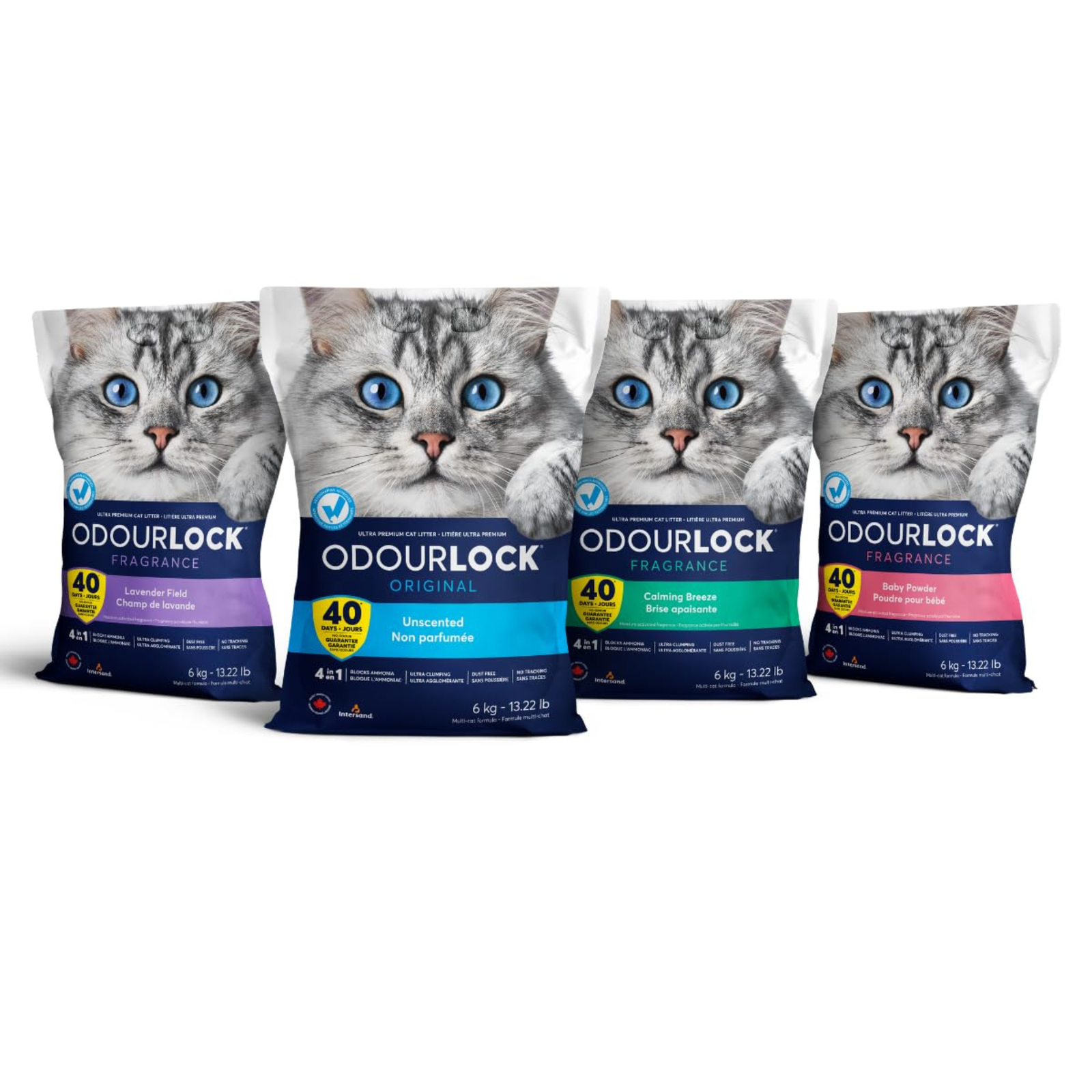 Odourlock Mineral Cat Litter Lavender - 12 kg