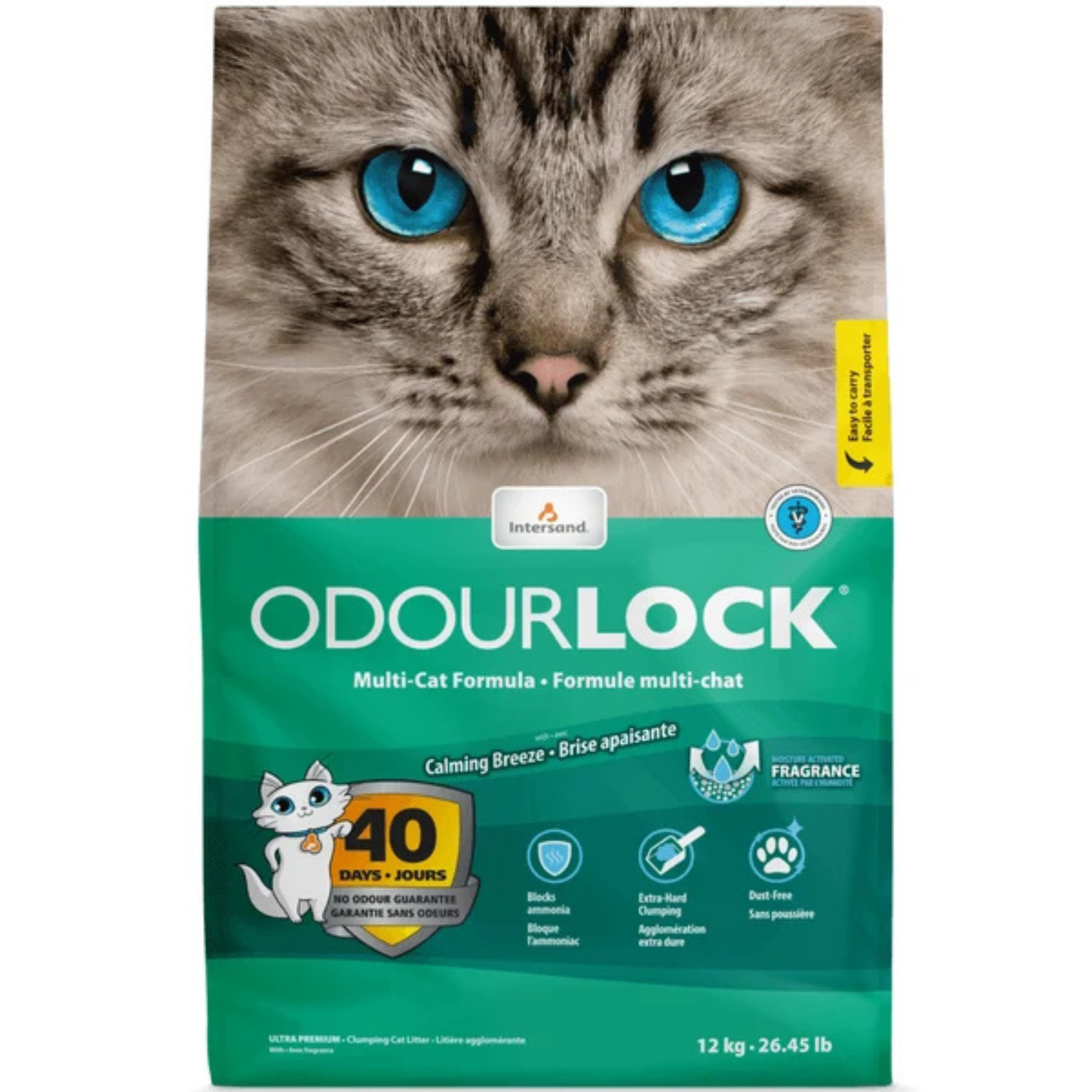 Intersand Scented Odour Lock Calming Breeze Cat Litter - 12 kg