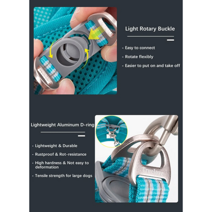 TRUELOVE Mesh Harness & Leash Set For Cats & Dogs - Fuchsia - Rufftail