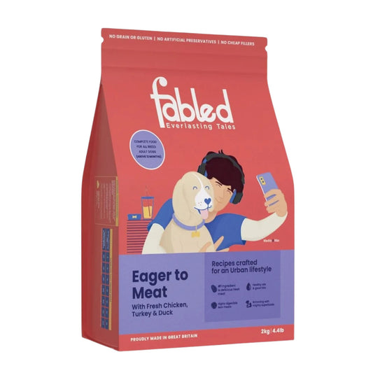 Fabled Eager to Meat Fresh Chicken Turkey and Duck Adult Dog Dry Food
