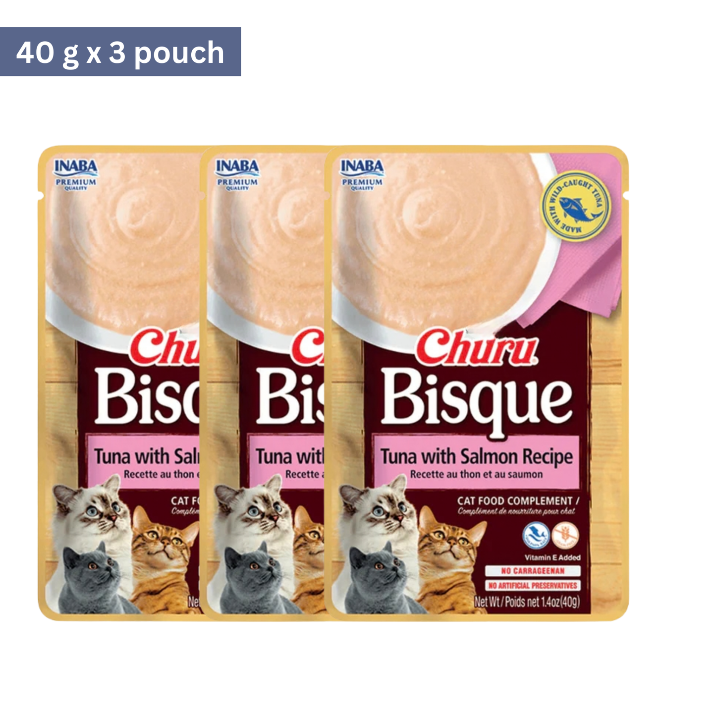 Inaba Churu Bisque Tuna with Salmon Cat Treat - Rufftail