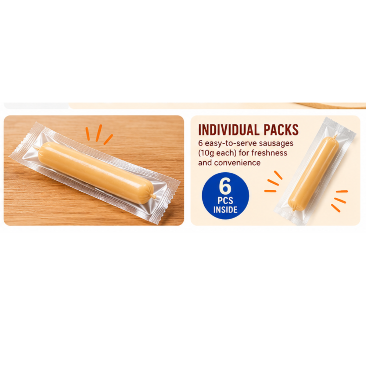 Cat Fest Bologna Sausages with Tender Chicken – Cat Treats (10g x 6pcs)
