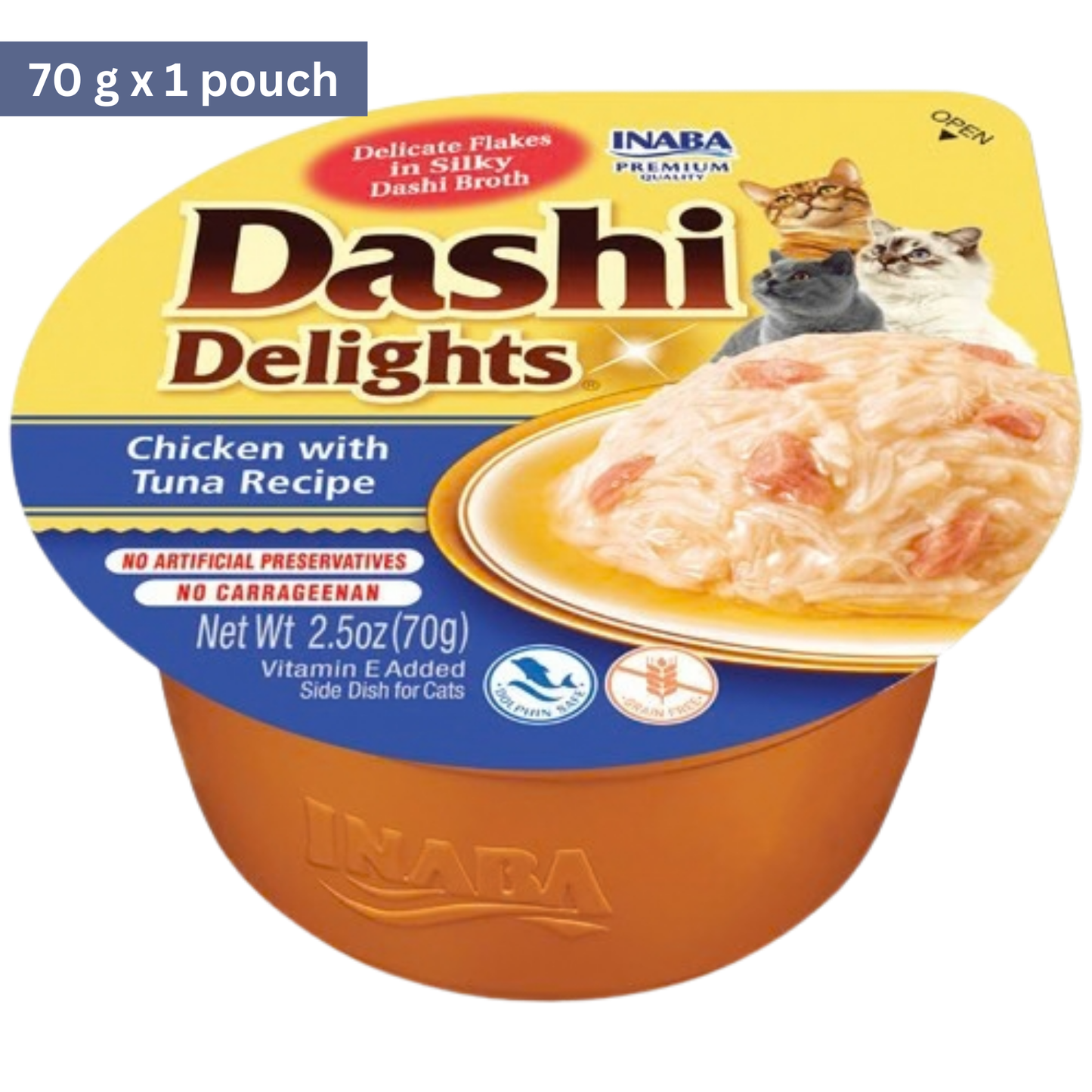 Inaba Dashi Delights Chicken with Tuna Recipe Cat Treat & Topper - Rufftail
