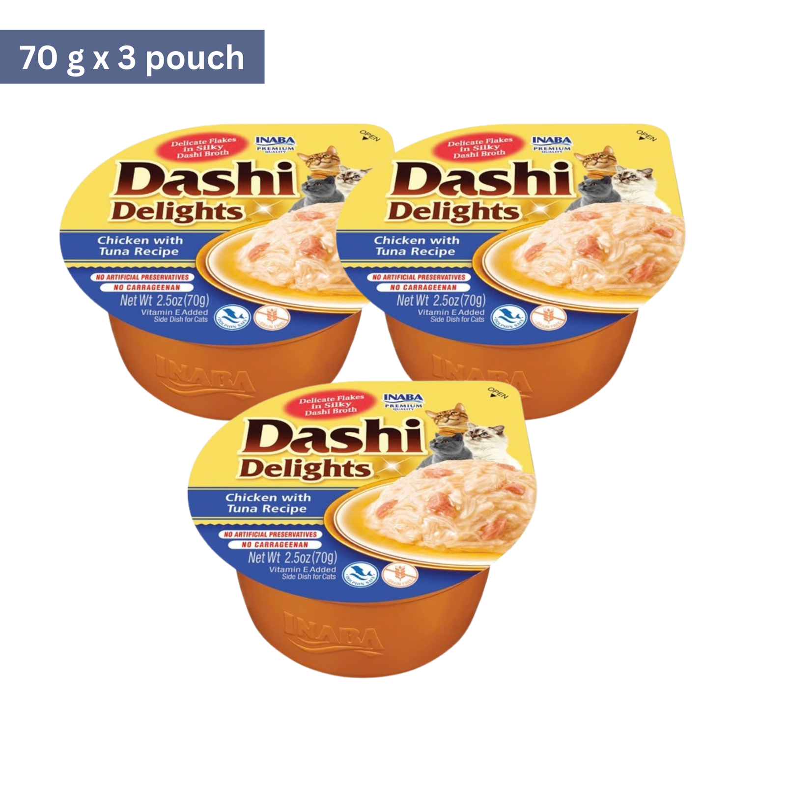 Inaba Dashi Delights Chicken with Tuna Recipe Cat Treat & Topper product image 2 - Rufftail Pune
