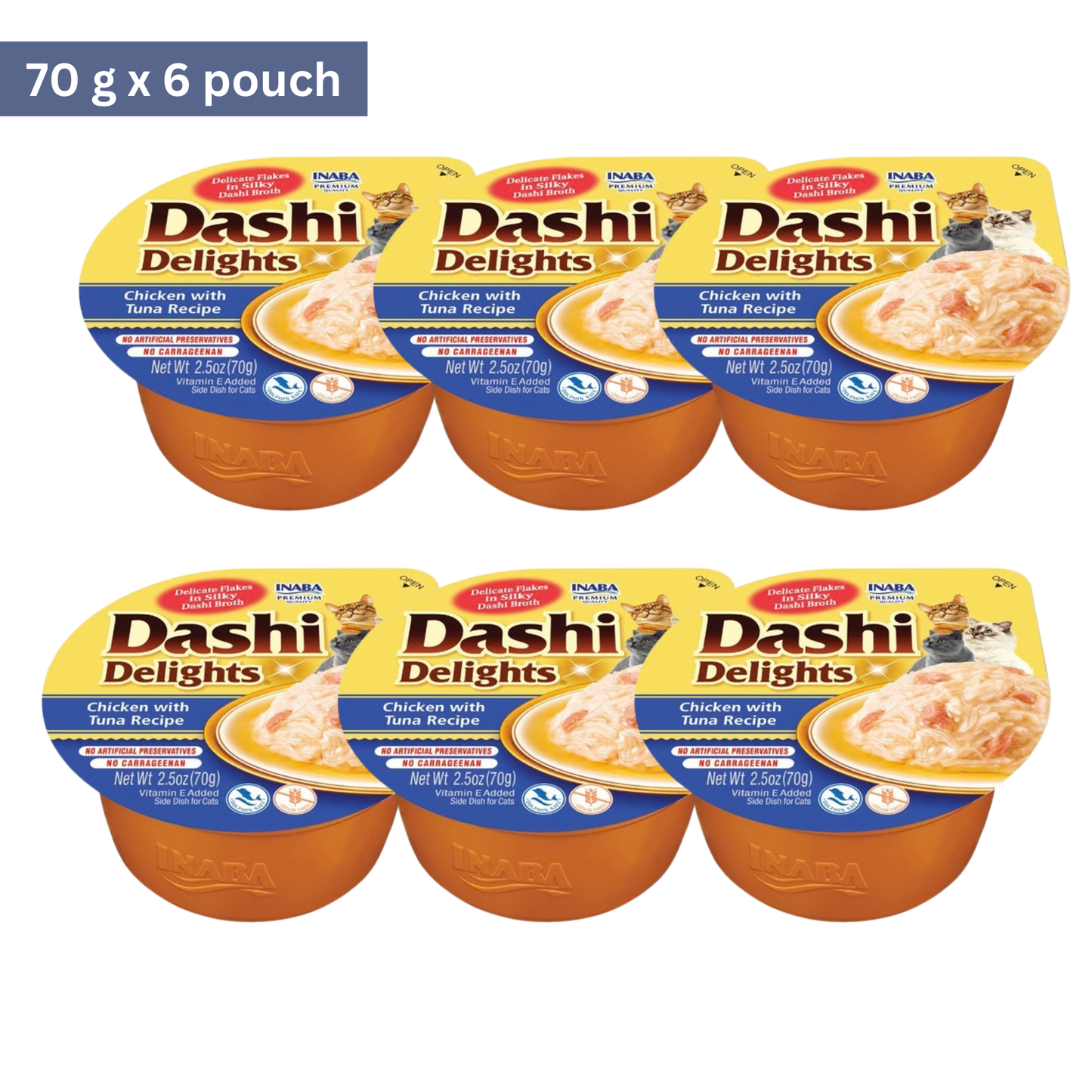 Inaba Dashi Delights Chicken with Tuna Recipe Cat Treat & Topper - Rufftail