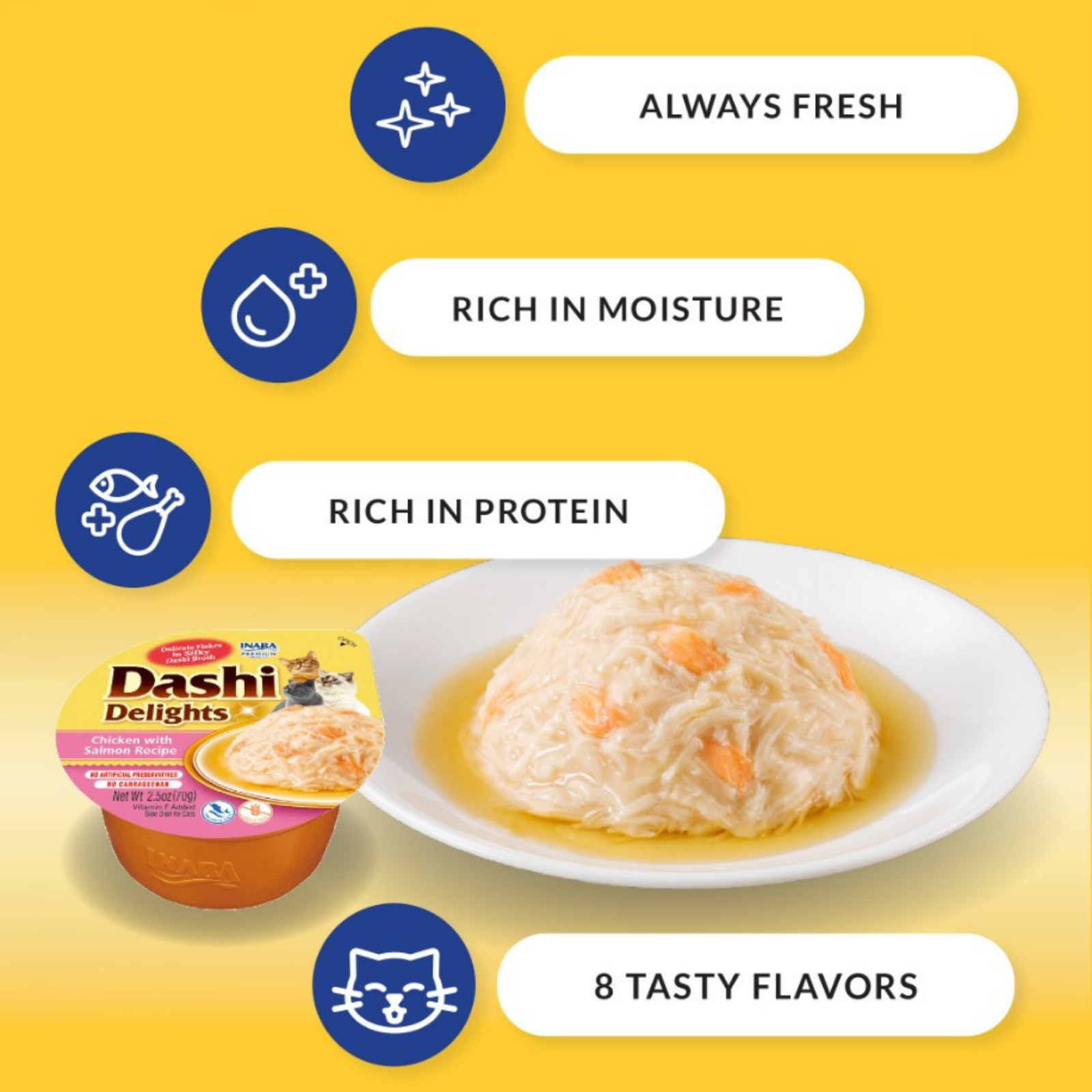 Inaba Dashi Delights Chicken with Tuna Recipe Cat Treat & Topper product image 5 - Rufftail Pune