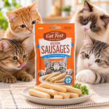 Cat Fest Bologna Sausages with Tender Salmon – Cat Treats (10g x 6pcs)
