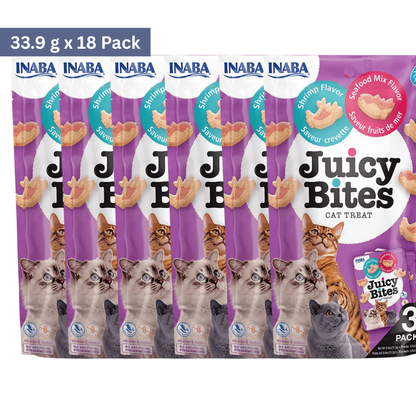 Inaba Juicy Bites Shrimp & Seafood Mix Flavor Cat Treat (33.9 g)