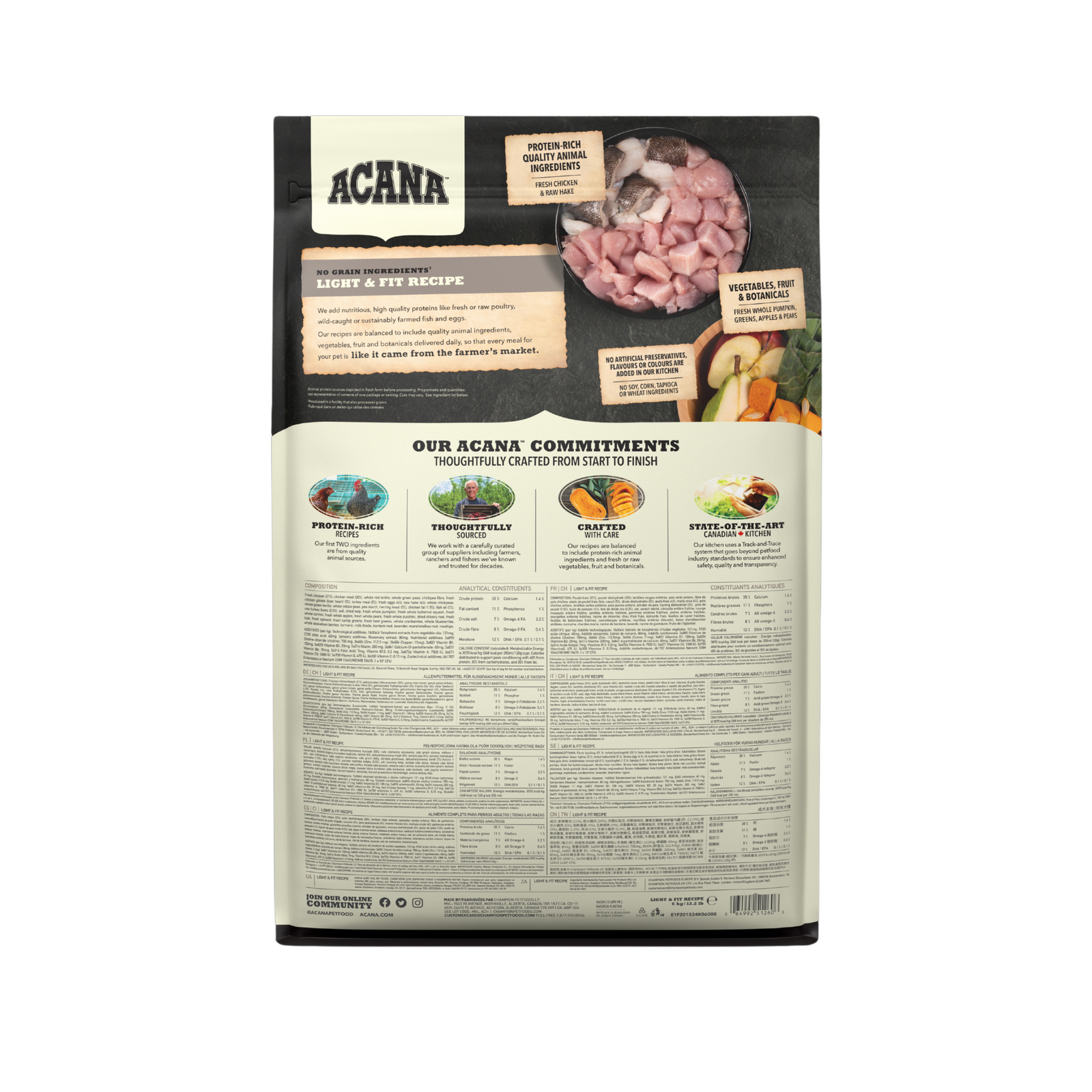ACANA Light & Fit Adult Dog Food - Ideal for Weight Management - Rufftail