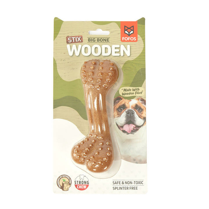 BarkButler x FOFOS Woodplay Brush Bone Durable Dog Chew Toy - Rufftail