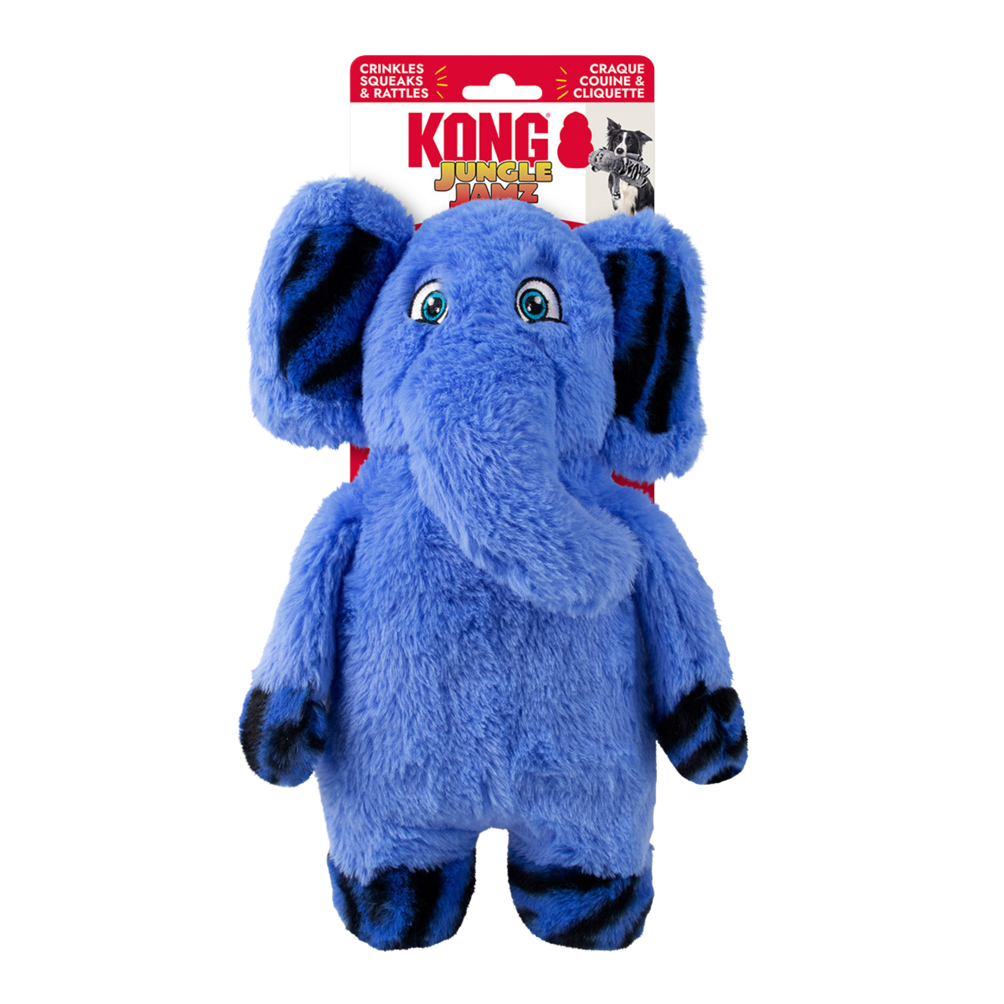 KONG JUNGLE JAMZ Elephant DOG  TOY - Med/Large - Rufftail
