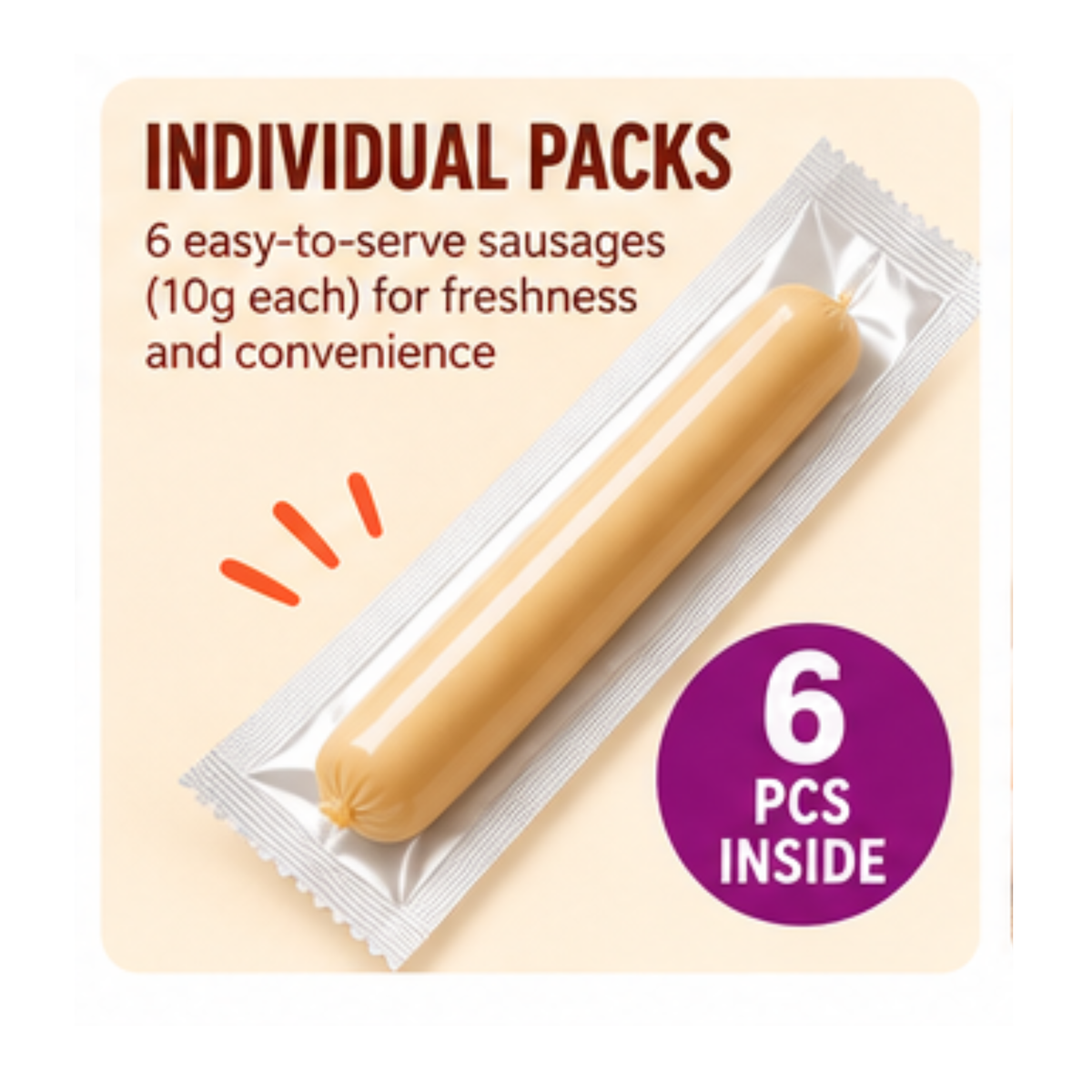 Cat Fest Bologna Sausages with Tender Crab – Cat Treats (10g x 6pcs)