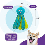 Outward Hound Silly Legz Interactive Plush Dog Puzzle - Blue Octopus