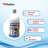 Petkin Milk Bath Pet Shampoo- 1000ml product image 4 - Rufftail Pune