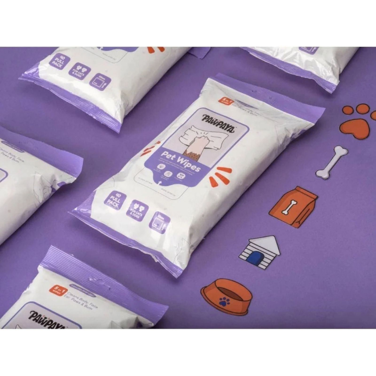 Pawpaya Pet Wipes Made for All Cats & Dogs- 100 pcs Pull Pack product image 2 - Rufftail Pune